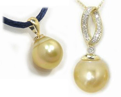 Golden South Sea Pearl Pendants