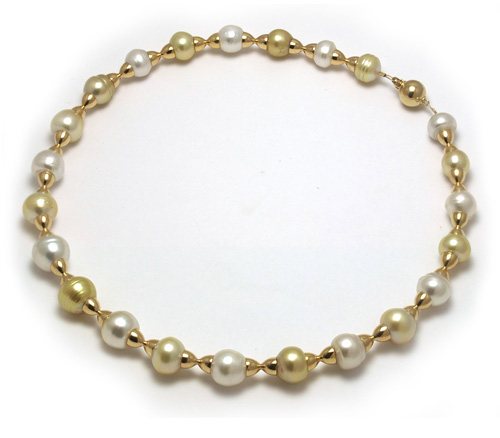 Golden South Sea Pearl Necklace, Golden South Sea Pearls