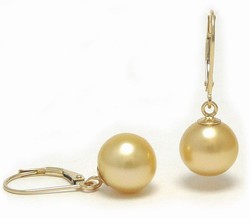 Golden South Sea Pearl Earrings