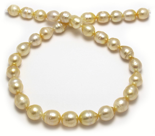 Light golden South Sea pearl necklace