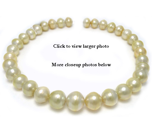 16mm Golden South Sea Pearl Necklace