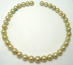Circle Golden South Sea Pearl Necklace