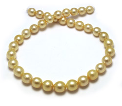 Oval Golden Pearl Necklace