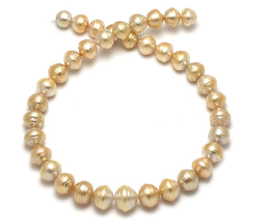 Medium golden South Sea pearl necklace