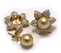 Golden South Sea Pearl Earrings