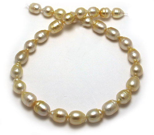 Light golden South Sea pearl necklace