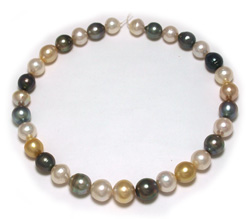 Multicolor South Sea and Tahitian Pearl Necklace