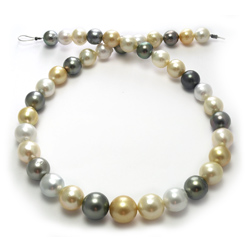 Multicolor South Sea and Tahitian Pearl Necklace