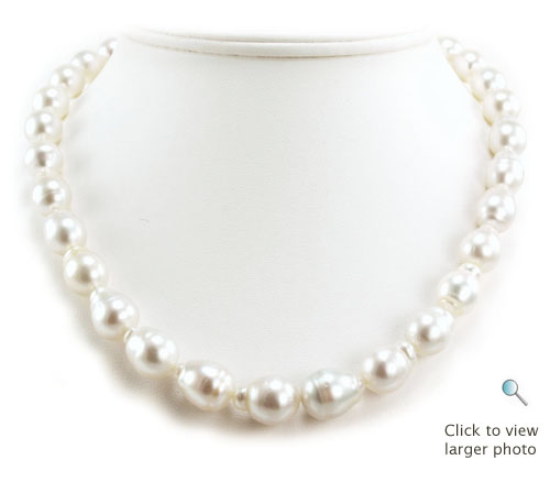 15mm White South Sea Pearl Strand Necklace