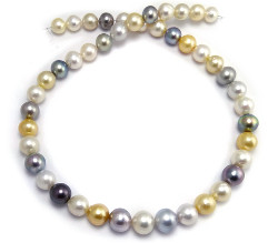 Multicolor South Sea and Tahitian Pearl Necklace