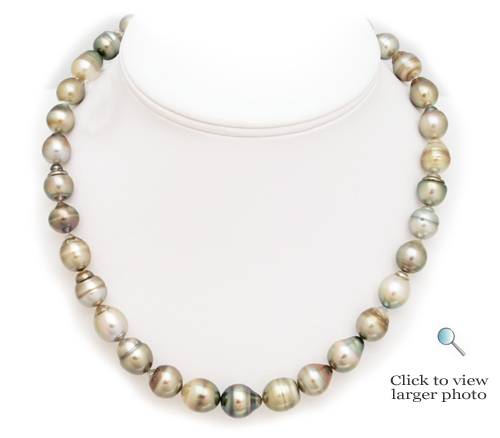 Wholesale Tahitian Pearl Necklace with Bronze Tones