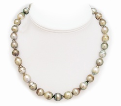 Bronze Silver Tahitian Pearl Necklace