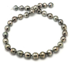 Peacock/Purple Tahitian Pearl Necklace