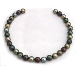Jewel Tone Tahitian Pearl Necklace