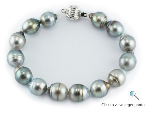 Silver Gray Tahitian Pearl Bracelet