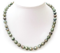 Light Peacock Tahitian Pearl Necklace