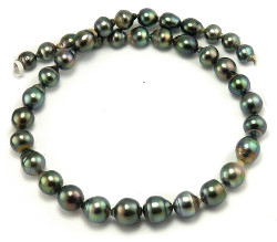 Peacock Green Tahitian Pearl Necklace