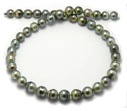 Pistachio Tahitian Pearl Necklace