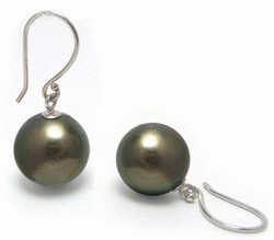 Shepherd's Hook Tahitian Pearl Earrings