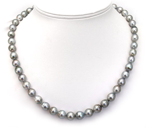 Silver Gray Tahitian Pearl Necklace