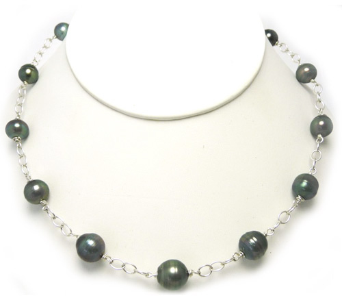 Tincup Tahitian Pearl Necklace