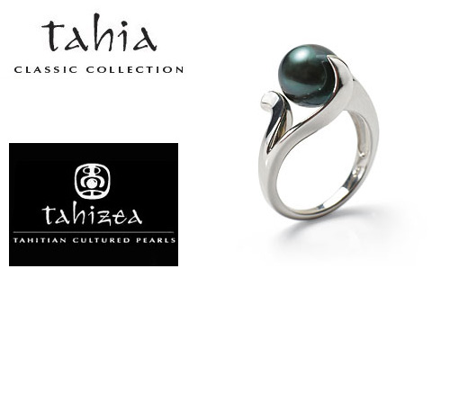 Tahitian Pearl Ring in Sterling Silver