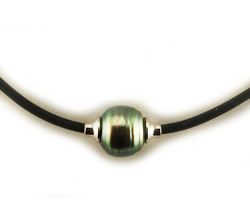 Tahizea Tahitian pearl rubber necklace mahana toru