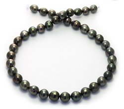 Dark Peacock Tahitian Pearl Necklace