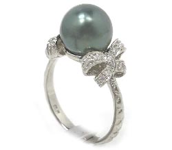 Vintage Style Tahitian Pearl Ring