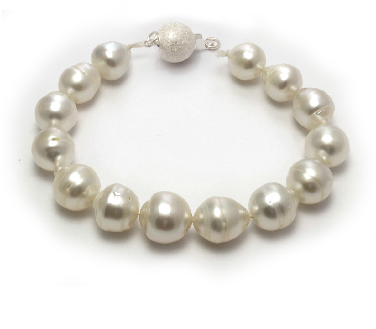 South Sea Pearl Bracelet with Semi-Baroque White South Sea Pearls