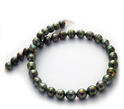 Peacock/Purple Tahitian Pearl Necklace