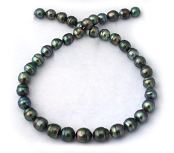 Peacock Green Tahitian Pearl Necklace